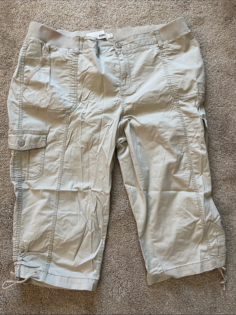 Sonoma Light Beige Utility Cargo Capris